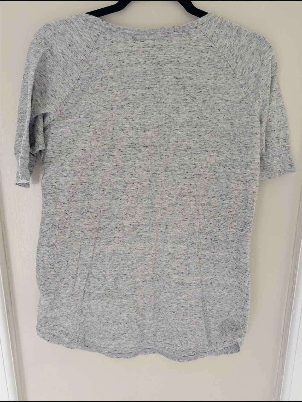 Justice Gray Tee with Silver Logo Print